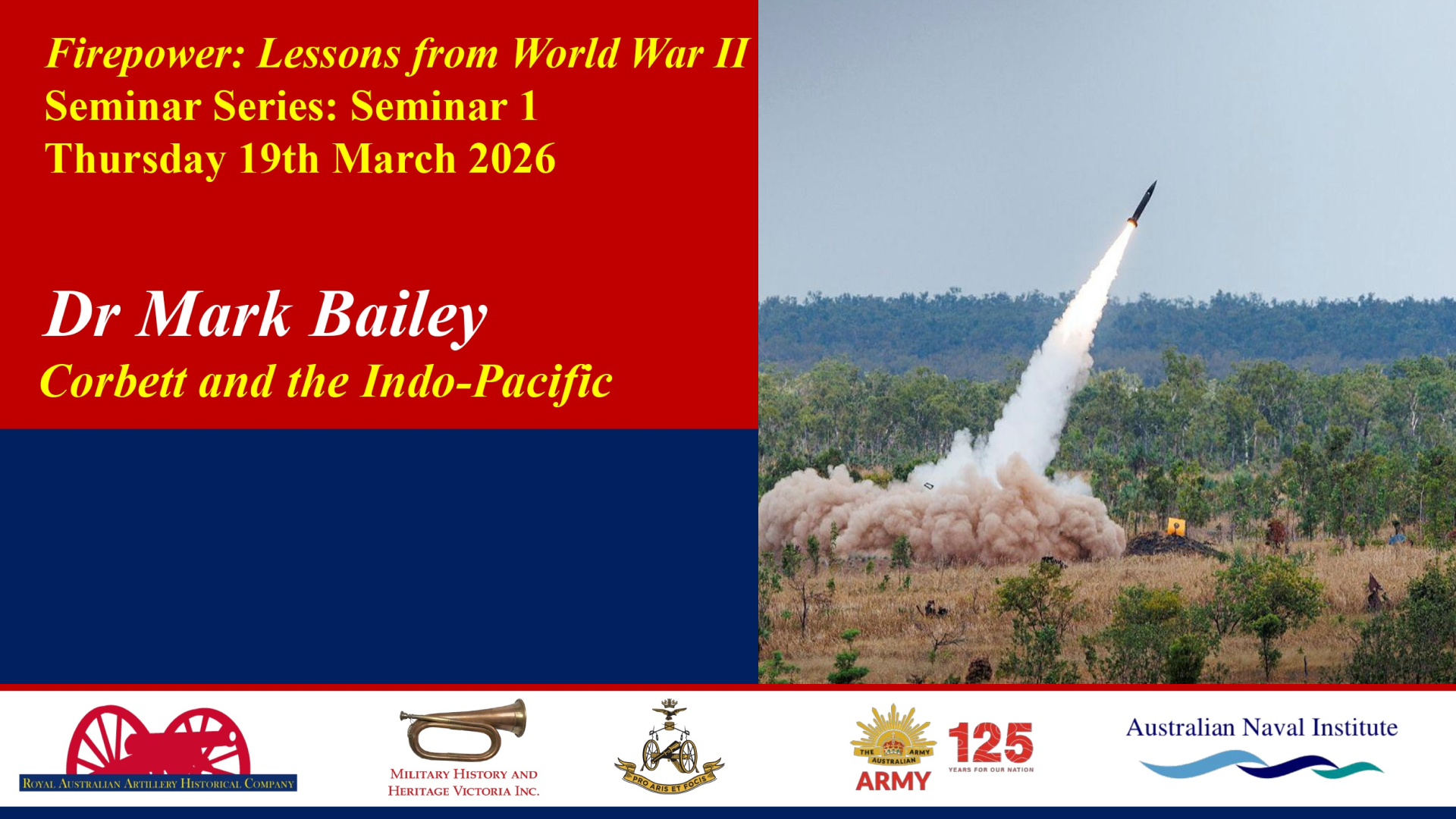 Indo-Pacific Maritime Strategy | Firepower Seminar with Dr Mark Bailey Indo-Pacific Maritime Strategy | Firepower Seminar with Dr Mark Bailey
